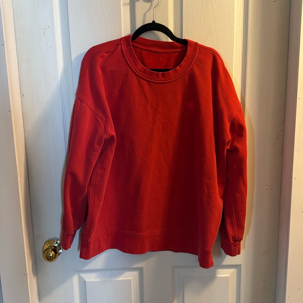 Red Lululemon  size 10 Crewneck sweater